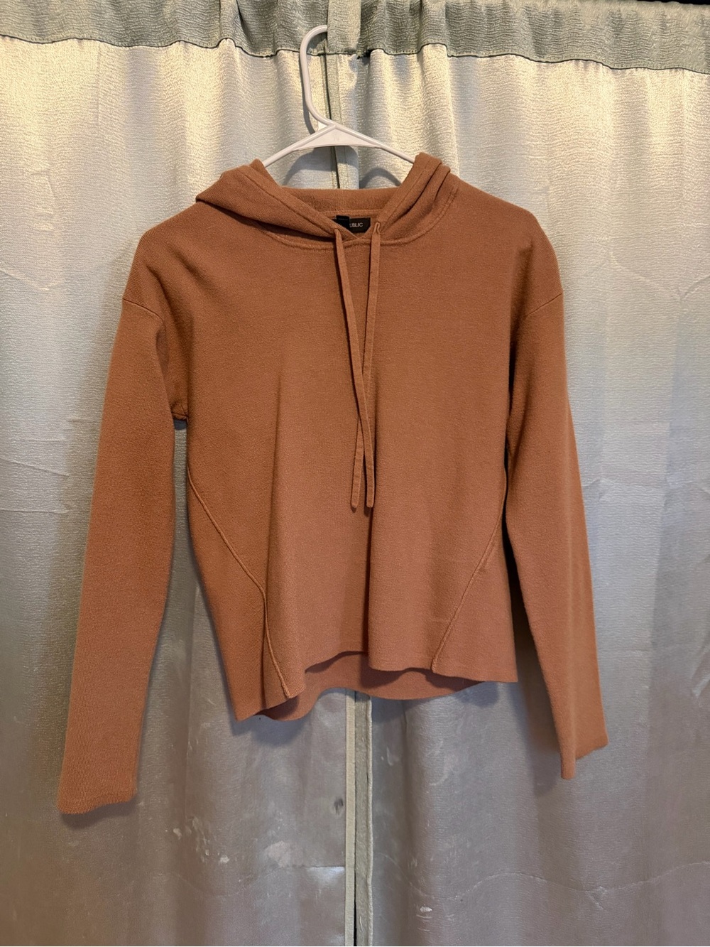 Banana Republic Rust Brown Hooded Knit Sweatshirt